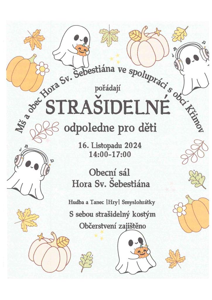 strašidelné odpoledne pro děti Hora Sv. Šebestiána